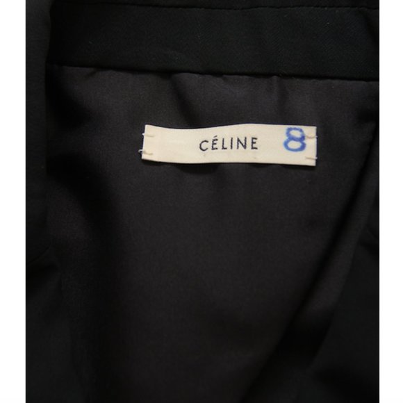 Celine Double Breasted High Slit Crepe Blazer Jacket 40 Pheobe Philo - Picture 10 of 10